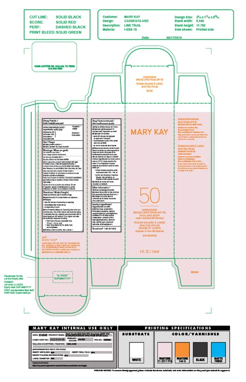 SUNSCREEN BROAD SPECTRUM SPF 50 FACE AND BODY 포장