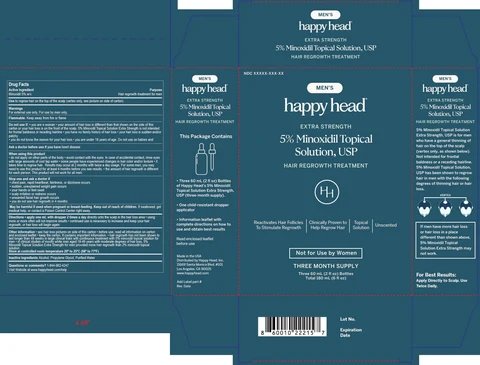 Happy Head Mens Extra Strength Minoxidil packaging