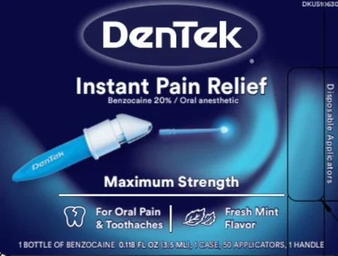 DenTek Instant Pain Relief Maximum Strength 포장