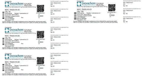 Sennosides and Docusate Sodium 포장