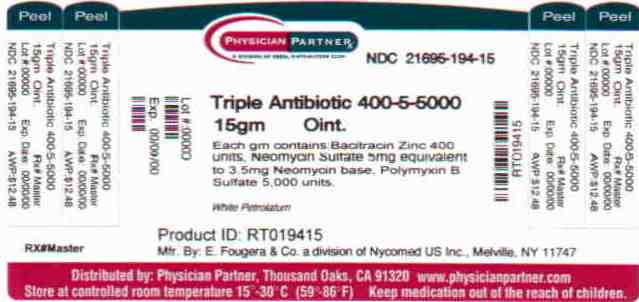 Triple Antibiotic packaging