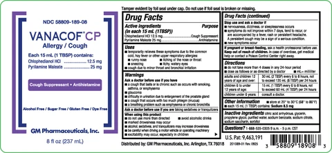 VANACOF CP Allergy / Cough 포장