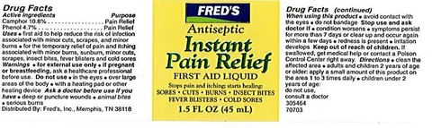 Antiseptic Instant Pain Relief 포장