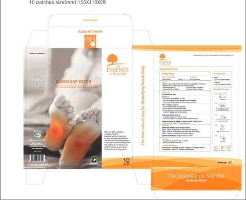 Warm Sap Patch packaging