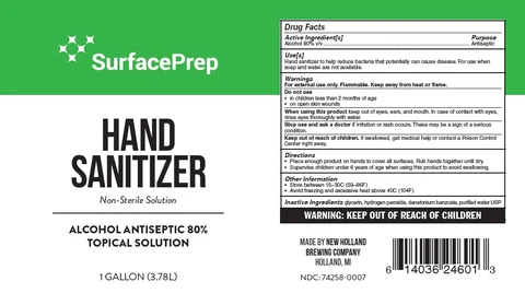 Surface Prep Hand Sanitizer 포장
