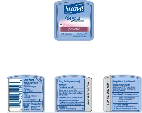 SuavePowder Roll On Antiperspirant and Deodorant 포장