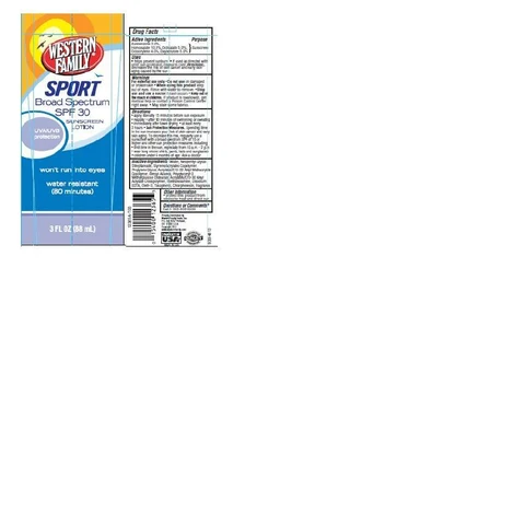 Western Family Sport SunscreenSPF 30 packaging