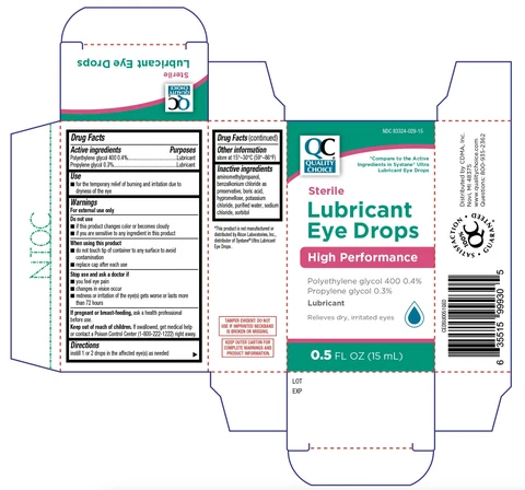 Quality Choice Lubricant Eye Drops High Performance 포장