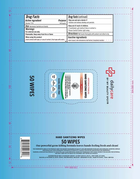 BB1722A 75% ALCOHOL BASED ANTIBACTERIAL HAND WIPES UNSCENTEDBB1722A 포장
