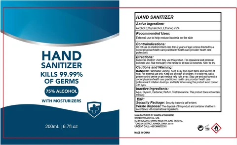 Hand Sanitizer packaging