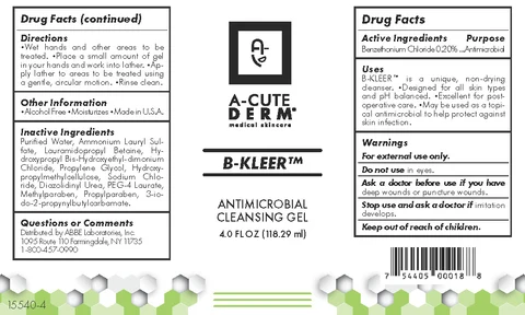 A-Cute Derm B-Kleer 포장