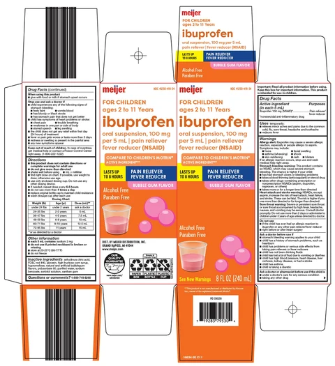 Childrens Ibuprofen packaging
