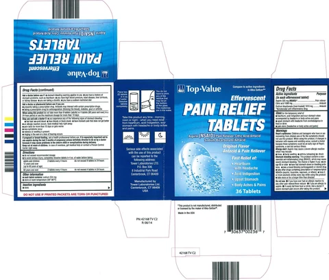 Top Value Effervescent Pain Relief packaging