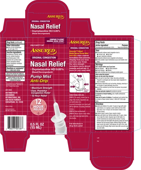 ASSURED NASAL RELIEF ORIGINAL 포장
