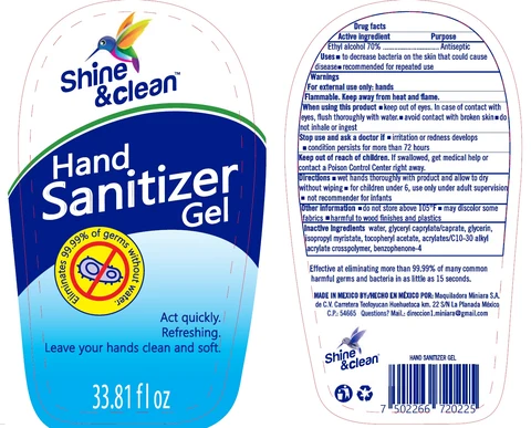 Shine and Clean Hand Sanitizer 포장