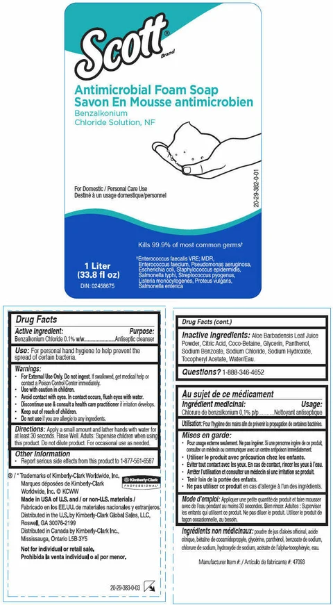 SCOTT Antimicrobial Foam 포장