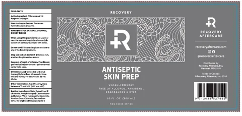 Recovery Antiseptic Skin Prep 포장