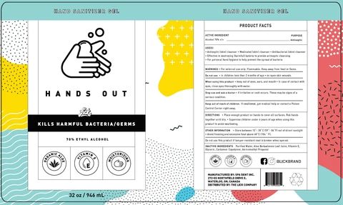 Hands Out Hand Sanitizer Gel packaging