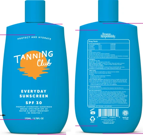 Tanning Club Everyday Sunscreen SPF 30 포장