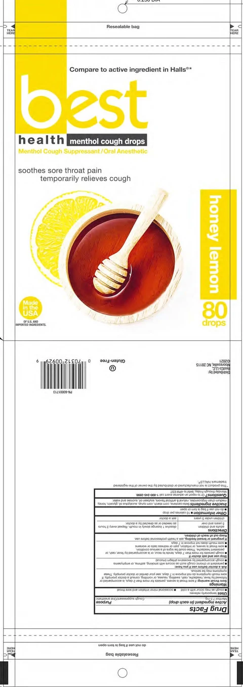 Honey Lemon Cough Drops 포장