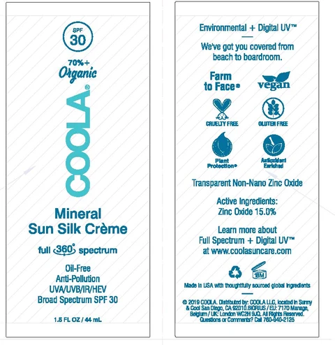 COOLA Mineral Sun Silk Creme SunscreenSPF 30 packaging