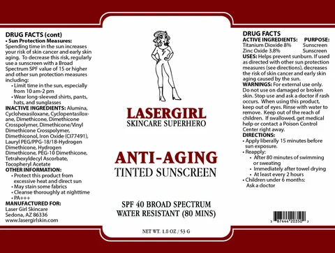ANTI-AGING TINTED SUNSCREEN 포장