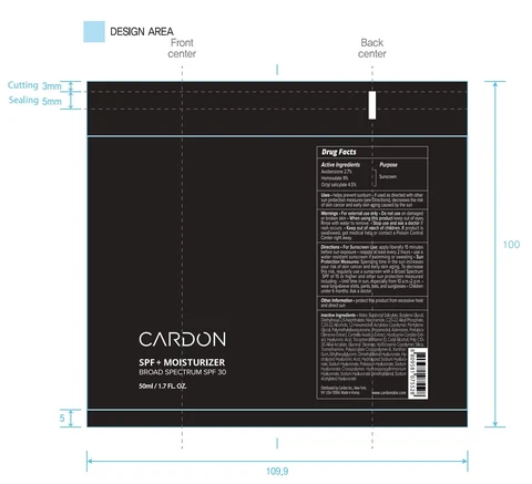 CARDON SPF and MOISTURIZER packaging