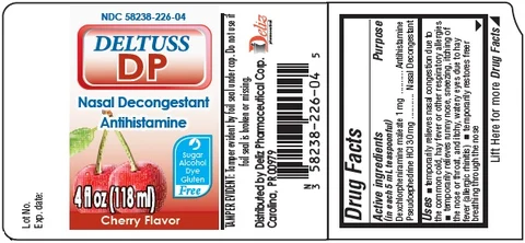 DELTUSS DP Nasal Decongestant Antihistamine CHERRY Flavor 포장