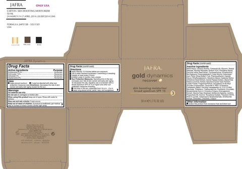 recover skin boosting moisturizer broad spectrum SPF 15Jafra gold dynamics 포장