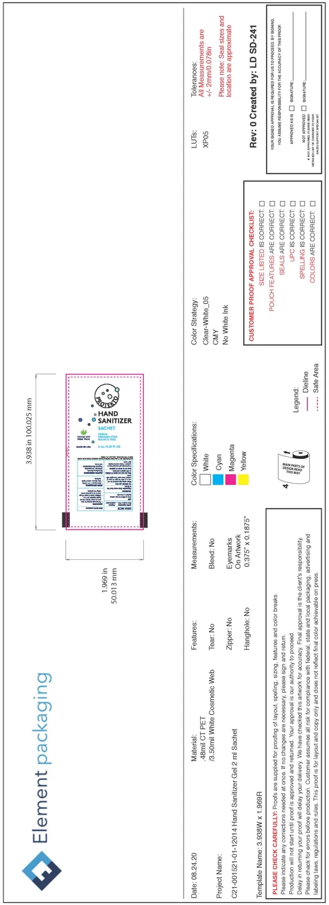 Hand Sanitizer 포장