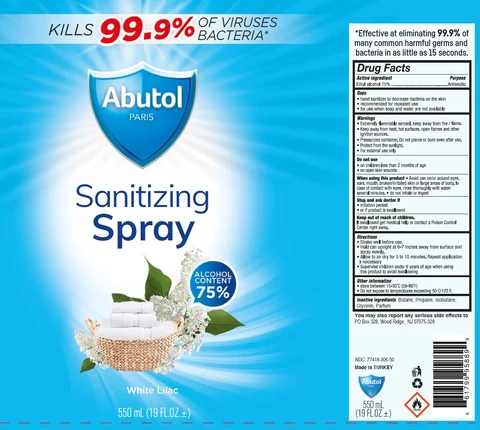 Abutol Sanitizing White Lilac packaging