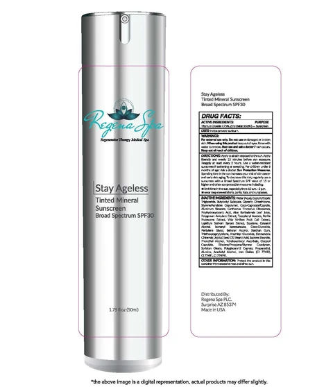 Stay Ageless Tinted Mineral Sunscreen Broad Spectrum SPF 30 packaging