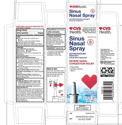 CVS Severe Nasal Congestion ReliefClear and Cool 포장