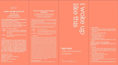 Hair care scalp volume boosting conditioner packaging