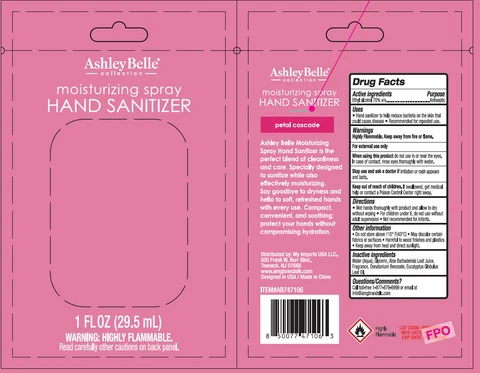 AshleyBelle Moisturizing Hand Sanitizer Petal Cascade 포장