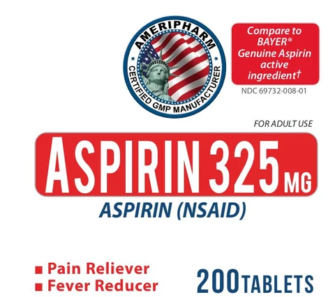 Aspirin 325 mg 포장