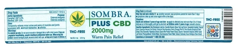Sombra Plus CBD 2000mg Warm Theapy packaging