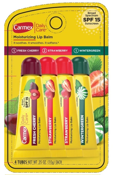Carmex Daily Care Moisturizing Lip Balm SPF 15 Assorted 포장