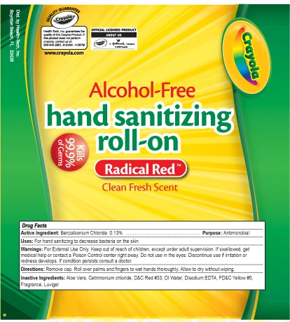 Crayola Radical Red Roll On Hand Sanitizer 포장