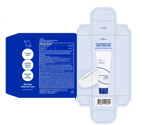ISNTREE HYALURONIC ACID DAILY SUNGEL packaging