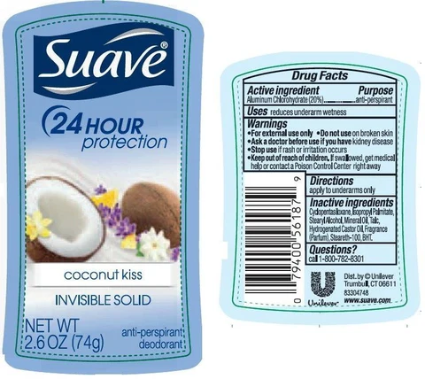SuaveCoconut Kiss Antiperspirant Deodorant 포장