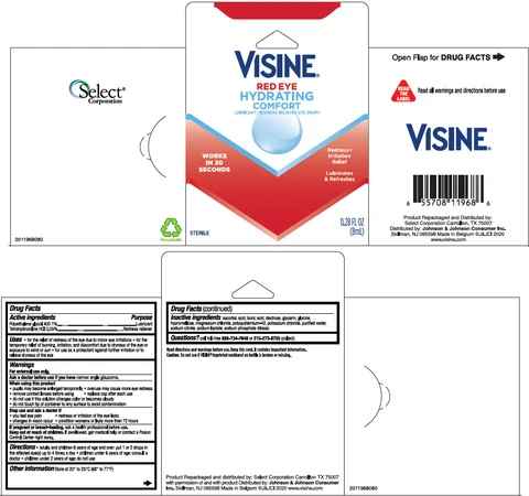 Visine Red Eye Hydrating Comfort Eye Drops 포장