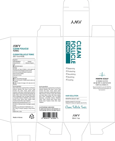 CLEAN FOLLICLE TONIC packaging