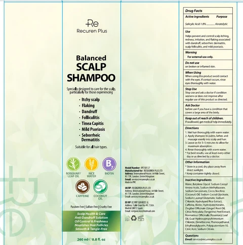 Recuren Plus Balanced Scalp 포장