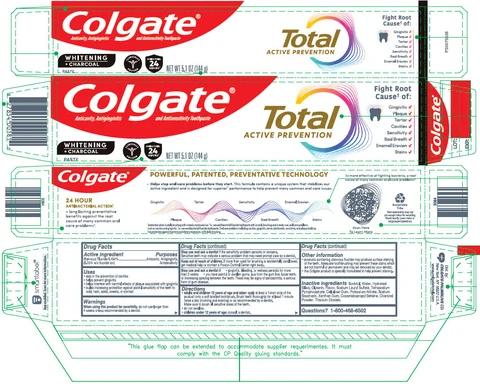 Colgate Total SF Whitening Charcoal 포장