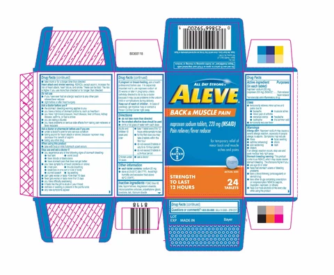 Aleve Back and Muscle Pain 포장