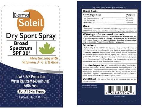 Derma Soleil Dry Sport SPF 30 포장