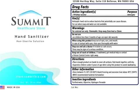 Summit Healthcare Store Hand Sanitizer 포장
