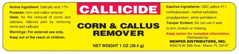 Callicide Corn and Callus Remover 포장