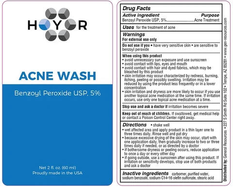 HYR Acne Wash packaging